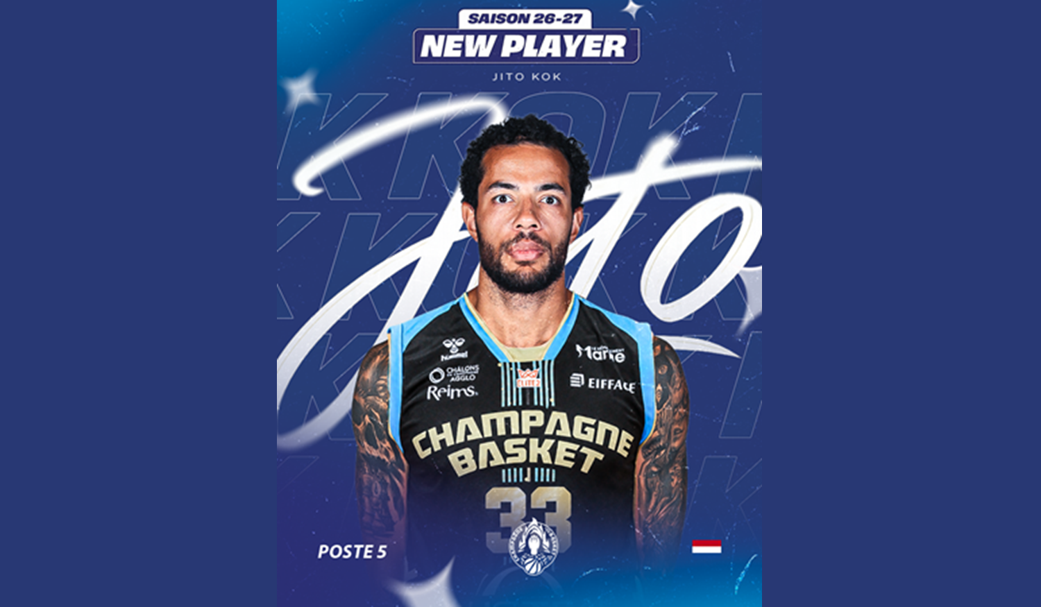 Le Champagne Basket tient son nouveau pivot avec Jito Kok
